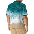 thumbnail image 3 of LilyLLL Mens Printed Short Sleeve Tipped Pique Golf Shirt Regular Fit T-shirt Tops, 3 of 3