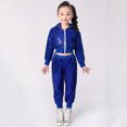 thumbnail image 2 of Kaprioy Baby Girl Fall Winter Clothes 2Pcs Girls Dance Outfits Cropped Sequin Jacket Pants Set Kids Hop Dance 80s 90s, 2 of 8