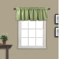 thumbnail image 2 of Aiking Window Treatment - Brushed Rod Pocket Window Valance Curtain for Home / Kitchen / Event Designs, 56 by 16 inch ( 2-Panels, Teal Green ), 2 of 5