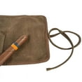 thumbnail image 5 of Cigar Travel Bag Portable Cigar Case Vintage Canvas Cigar Organizer Holds 3 Cigars (Brown), 5 of 5
