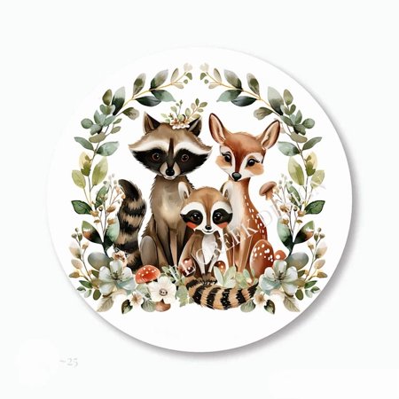 DOPASTICKER Cute Woodland Animals Scrapbook Stickers Woodland Animal Phone Decal Water Bottle Stickers Cars Stickers Water Bottle Stickers For Kids