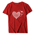 thumbnail image 4 of Cozyfort T Shirts for Women Loose Fit Heart/Butterfly Print Women's T-Shirt Short Sleeve Crewneck for Summer T-Shirts Womens Graphic, 4 of 4