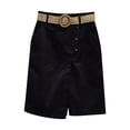 thumbnail image 1 of Pantalones cortos de cintura alta lisos para mujer - Elásticos en la cintura, con cordones, de lino informal, 1 of 6