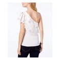 thumbnail image 2 of INC Womens White Textured Lace Sleeveless Top L, 2 of 4