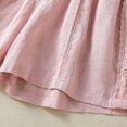 thumbnail image 6 of Women's Linen Cotton Pants Elastic Waist Shorts with Pockets, Lightweight Casual Summer Shorts, Lounge Beach | VerBelle,Pink M, 6 of 7