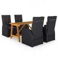 thumbnail image 1 of vidaXL 5 Piece Garden Dining Set Black, 1 of 5