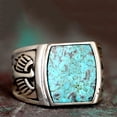 thumbnail image 4 of Bague Sculptée Bohème Lihuang Turquoise Déclaration Mode Bijou Unisexe pour Expression de Personnalité, 4 of 5