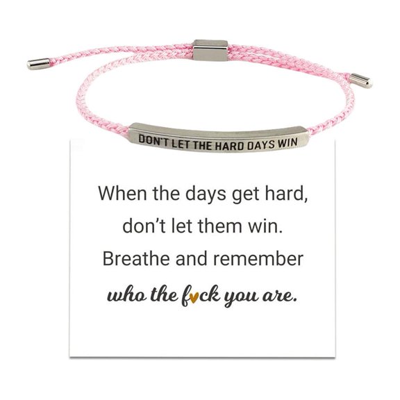 Lttoisl® DON'T LET THE HARD DAYS WIN Motivational Tube Bracelet U9V4 - M5N7 X7T5