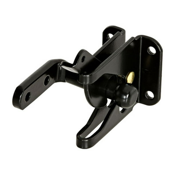 National Hardware N101337 Out Swinging Gate Latch With L Strike Black