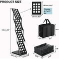 thumbnail image 3 of Foldable Metal Brochure Display Stand, 4 Pocket Literature Magazine Holder with Carrying Bag, Portable Catalog Rack for Office, Retail, Trade Show, 3 of 6