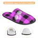 thumbnail image 3 of Fotbe Purple Black Buffalo Plaid Pantuflas Peludas para Mujer con Estampado, Zapatillas de Peluche, Zapatos de Invierno para Casa, Uso Interior y Exterior-Medium, 3 of 8