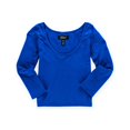 thumbnail image 2 of Aeropostale Bodycon Crop Camiseta básica para mujer, azul, grande Aeropostale Camiseta básica, 2 of 2