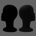 thumbnail image 4 of Neinkie 2Pcs/Set Female Styrofoam Foam Mannequin Manikin Head Model Wigs Glasses Display Stand, 4 of 7