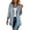 Gray, variant on Womens Shirt Jacket Denim Patchwork Lapel Collar Dressy Button down Long Sleeve Loose Shackets