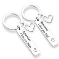thumbnail image 3 of 2pcs Key Rings Heart Pendant Practical Chic Stainless Steel Key Holder for Parents Father's Day Mother's Day, 3 of 8