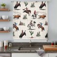 thumbnail image 4 of Western Cowboys Sheer Curtains 72 Inches Long, Beige Vintage Country Cactus Light Filering Curtains, Breathable Simi Curtain Privacy Drapes for Living Room Bedroom Lightweight Window Treatment, 4 of 9