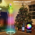 thumbnail image 4 of 6FT Christmas Tree - Electronic Christmas Tree,240 Bright LED Small Lights with Remote Control Device Colorful Cone Christmas Tree LED Lights, Garden,Yard Indoor Outdoor Christmas Decorations, 4 of 6