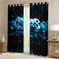 thumbnail image 2 of Gaming Curtains Blue Gamer 30%-50% Blackout Curtains Honeycomb Gaming 3D Bedroom Curtains Blue Geometric Window Curtains Teen Cool Video Game Room Decor Curtains,84"Wx63"L, 2 of 4