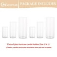 thumbnail image 6 of Glasseam Clear Glass Cylinder Hurricane Candle Holder Vases Set of 6 (4"+6"+7.8"High), 6 of 9