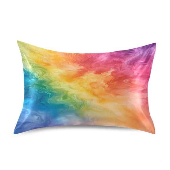 Ryvnso Satin Pillowcase Tie Dye Pattern Pillow Cases Standard Size 26x20in