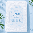 thumbnail image 5 of Yalamila Cooling Bamboo Mattress Protector, 100% Waterproof, Ultra Soft Breathable Noiseless and Washable, 8-21 inch Deep Pocket (Queen), 5 of 10