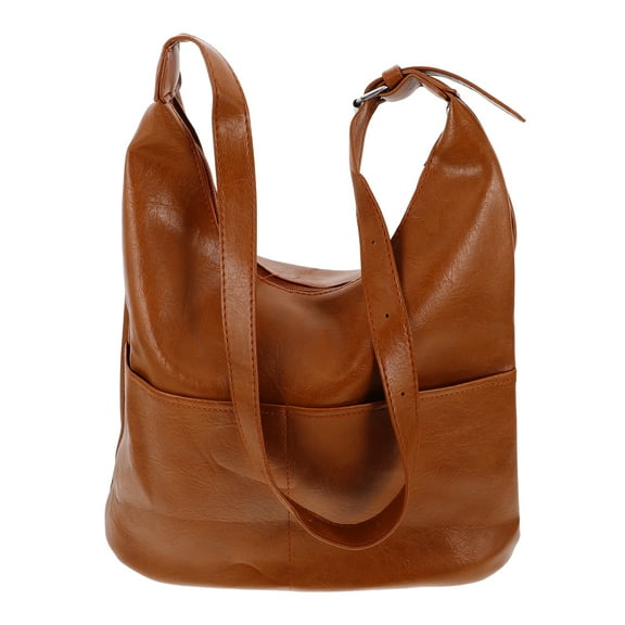 OUNONA Women Tote Bag Large Shoulder Bags Soft Pu Leather Slouch Bag Shoulder Purse Casual Handbags Big Capacity Shopping Work Bag For Ladies