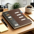 thumbnail image 4 of Spiral Notebook - 4 Subject Notebook, College Ruled Notebook with Dividers Pocket, Tabs Label, for Writing Journal, Home & Office Supplies, 7.5"X10"(Coffee), 4 of 5