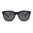 thumbnail image 2 of Polarized Fancy Gentlemans Horn Rim Sleek Plastic Rectangle Sunglasses Navy - Black, 2 of 4