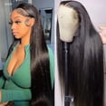 thumbnail image 1 of Brazilian Straight Human Hair Lace Front Wigs Glueless Human Hair Wigs, 1 of 5