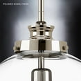 thumbnail image 5 of Urban Ambiance Luxury Transitional Pendant, Size: 15"H x 12"W, with Urban Industrial Style Elements, Polished Nickel Finish and Clear Shade, UHP2644, 5 of 7