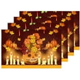thumbnail image 5 of EREHome Halloween Pumpkin Set de Porte-Plaque de Set de 4, Protecteur de Tapis de Table 12x18 Pouces, 5 of 5