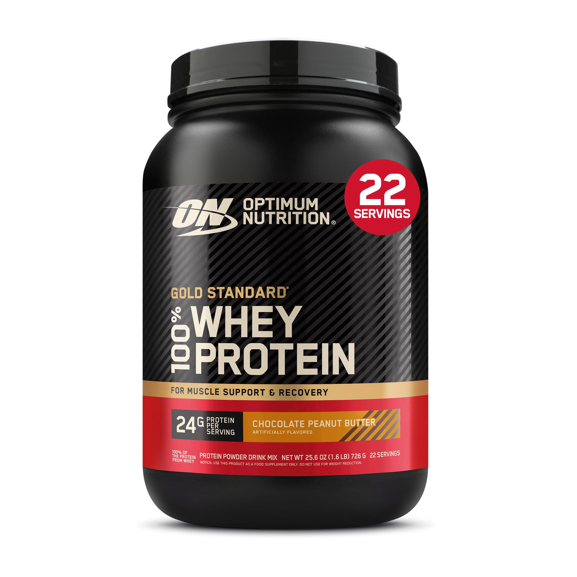 Optimum Nutrition Gold Standard 100% Whey Protein Powder, Chocolate Peanut Butter, 22 Servings