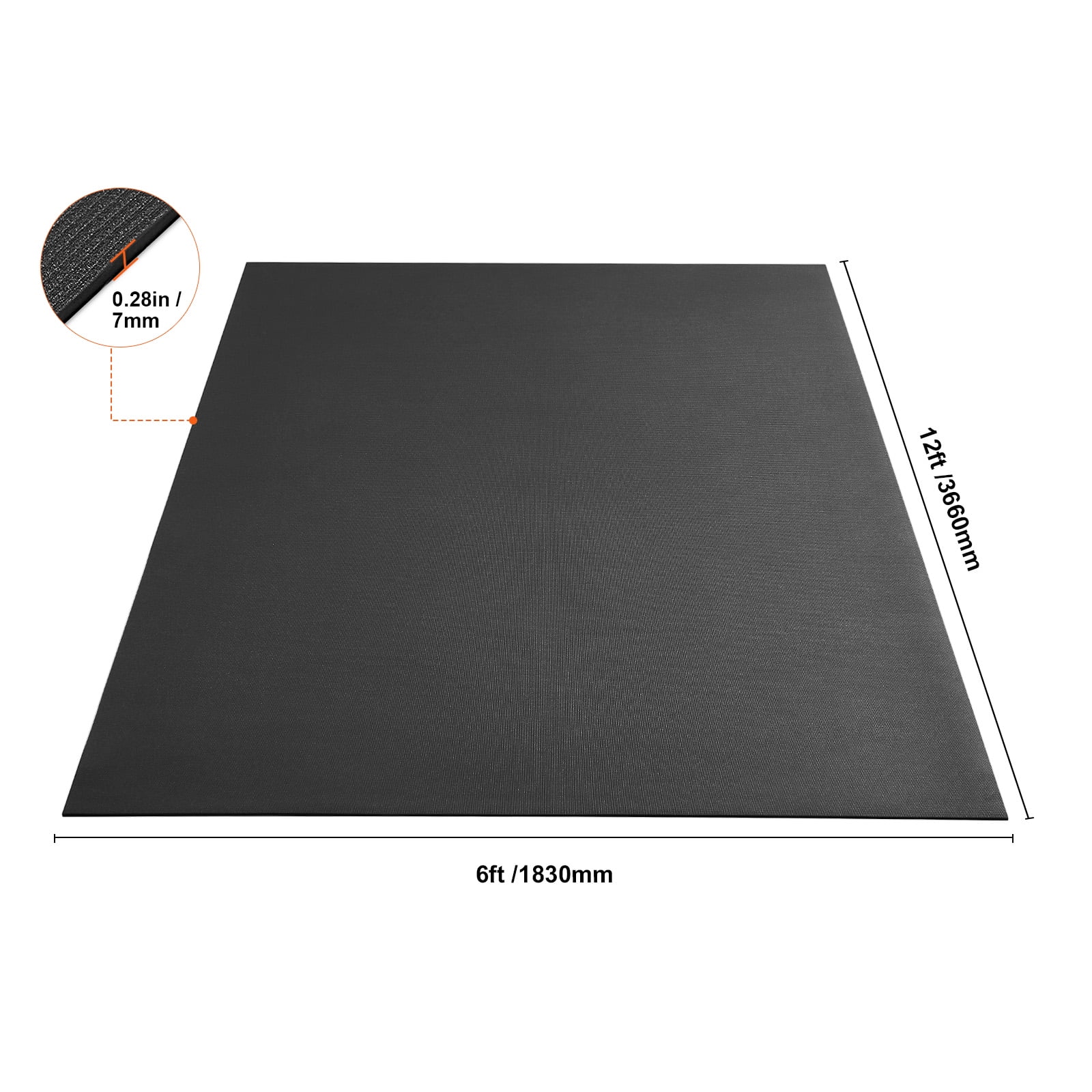 KFFKFF Large Yoga Mat,12x6ft Durable Non-Slip Fitness Mat, Multi-Purpose Exercise Mat for Both Men and Women, Includes Portable Bag & Strap, Ideal for Home Yoga, Pilates & Floor Exercises