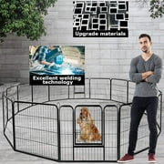BestPet Dog Playpen Pet Dog Fence 40Height 16 Panels Metal Dog Pen