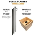 thumbnail image 6 of Excello Global Products Brown & Black Steel Wooden Planter Box with 10' String Light Pole, 6 of 6