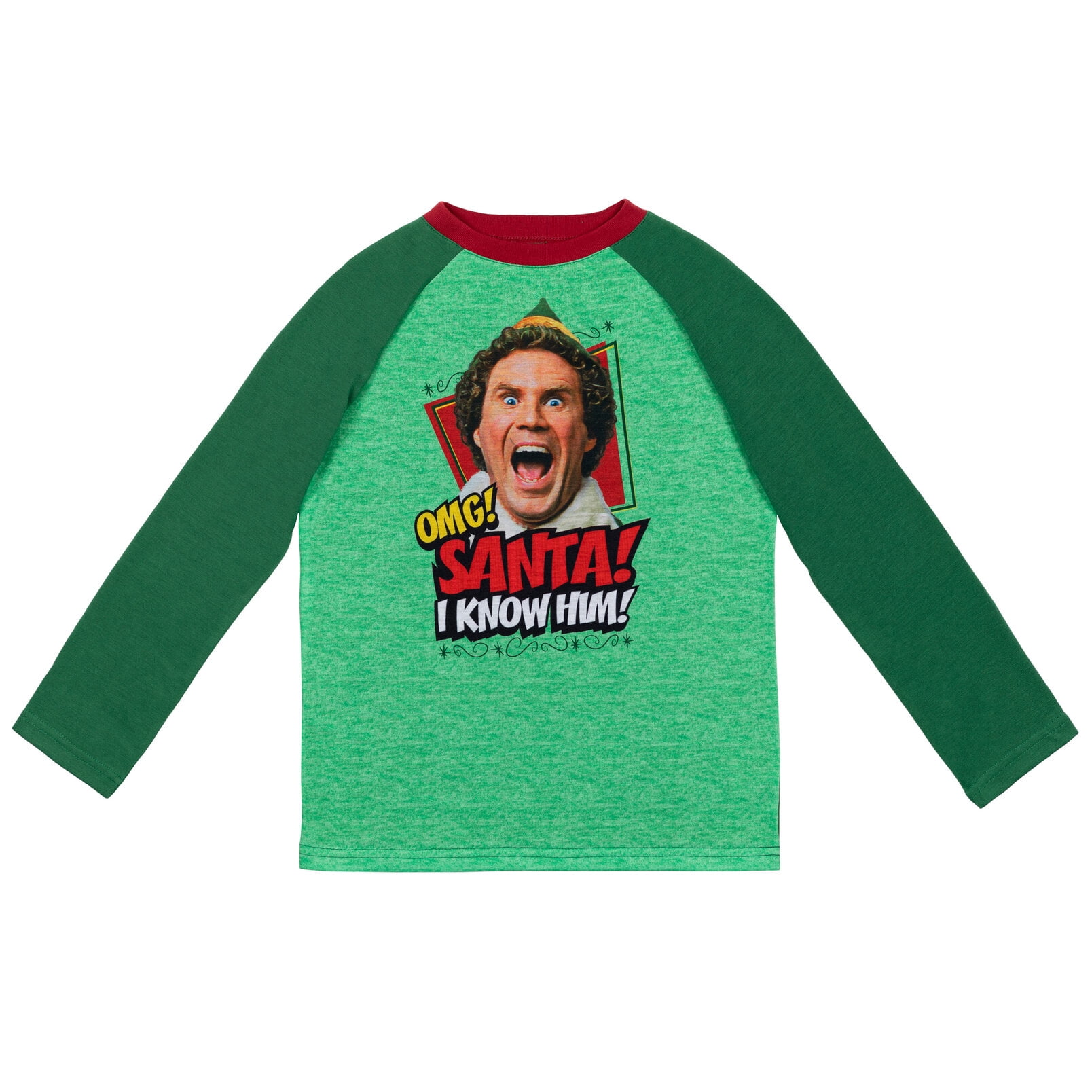 Elf Big Boys Pullover Pajama Shirt and Pants Sleep Set Little Kid to Big Kid