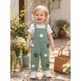 thumbnail image 6 of RUINIXCW Kids Girls Overalls, Sweet Embroidery Flower Corduroy Buckle Closure Pants, 6 of 7