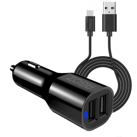 Agoz Fast Charge Dual Port Quick Plug In Car Charger Adapter Micro Agoz Fast Charge Dual Port Quick Plug In Car Charger Adapter Micro Usb Cable For