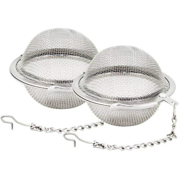 2pcs Stainless Steel Mesh Tea Ball Tea Strainers Teas Infuser Strainer Filters for Teas