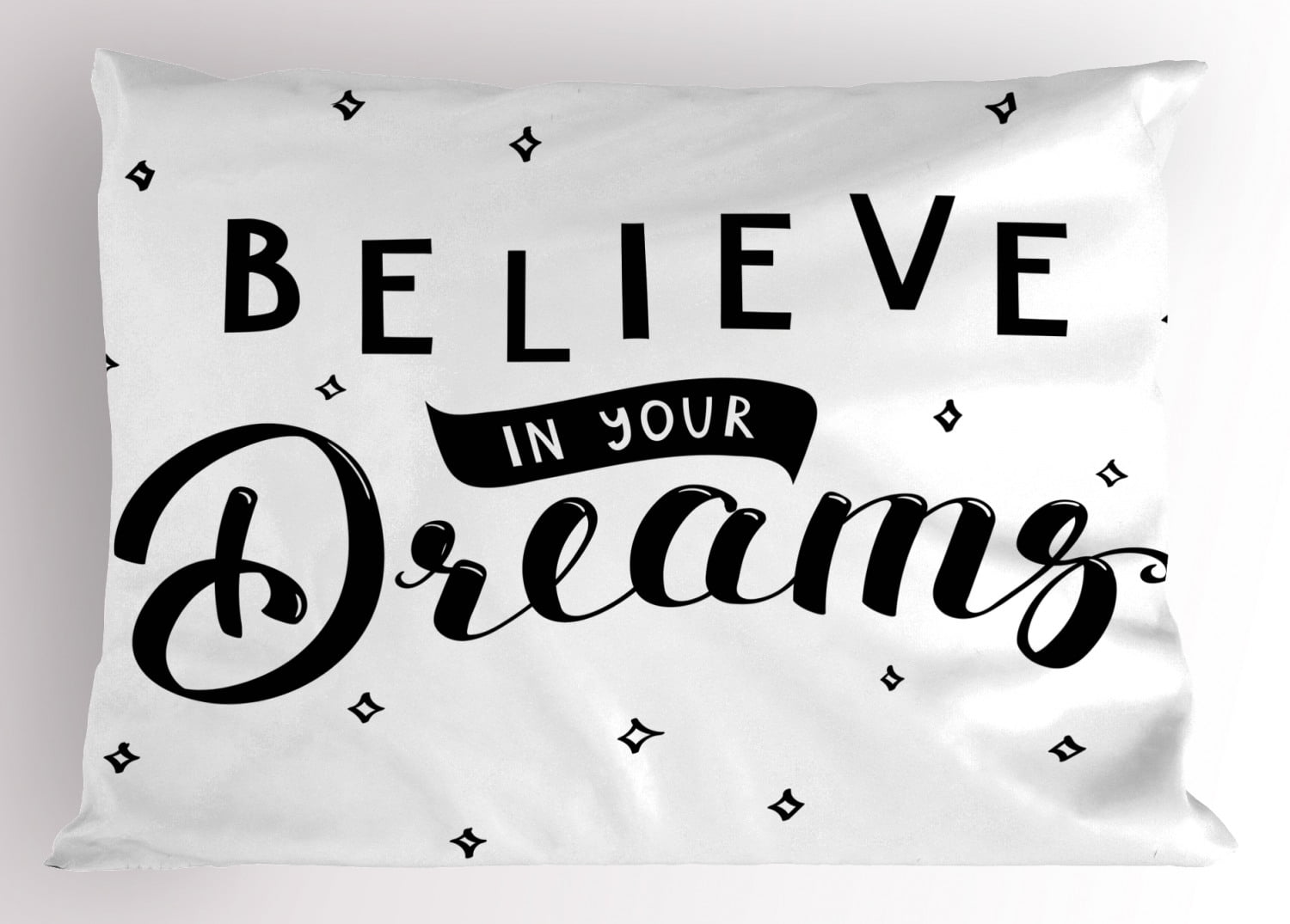 Quote Pillow Sham Motivational Phrase about Self Confidence Believe in
