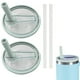 thumbnail image 2 of Paquete de 2 tapas de pajita abatibles para vaso de 40 onzas, aptas para Quencher, tapas de vaso resistentes a derrames, cubierta de vaso reutilizable para taza y, 2 of 4