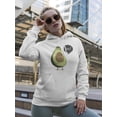 thumbnail image 2 of Avocado Speech Bubble Hoodie Women -Image by Shutterstock, Female Large, 2 of 4