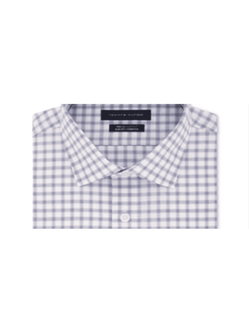 Tommy Hilfiger Men's Slim Fit Non Iron THFlex Supima Performance Stretch  Check Dress Shirts Blue Size 17.5X34-35 - Walmart.com