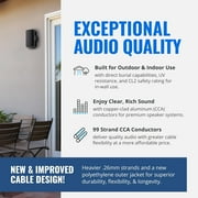 14/2 AWG Speaker Wire, 100 ft Bulk Copper-Clad Aluminum (CCA) Audio Cable, Outdoor/Indoor Use, Direct Burial, UV Resistant, Rated, Cables Direct Online