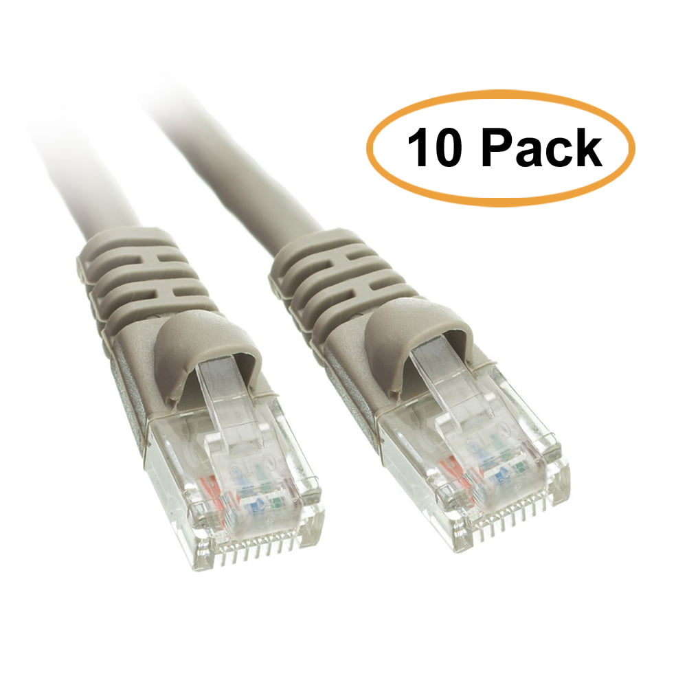 Snagless/Molded Boot Pack of 4 14 ft eDragon Cat5e Ethernet Patch Cable Black 