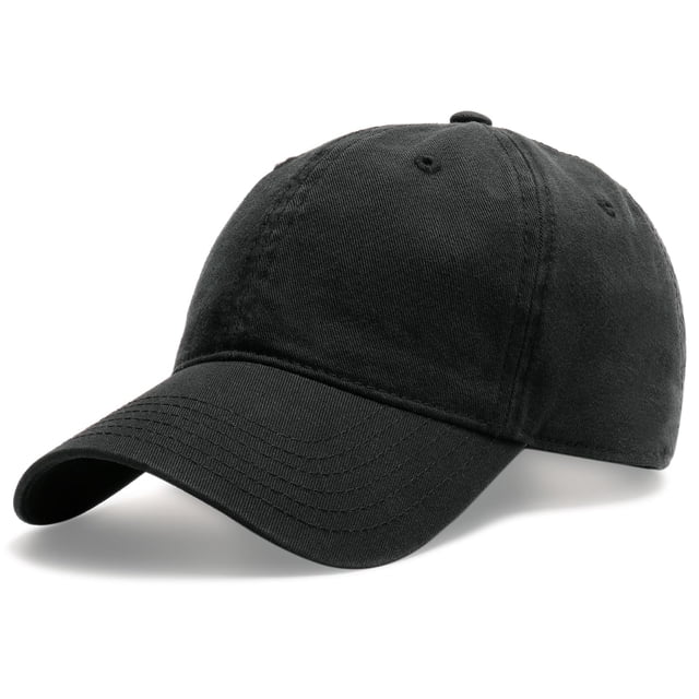 Gorra de béisbol FURTALK, vintage, lavada, desestructurada, negra