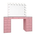 Impressions Vanity Desk, Slaystaion Pro 2.0 Makeup Vanity Table with 5 Drawer Units Bundle and