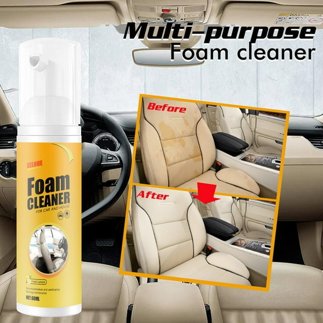 Xihbxyly Limpiador Multiusos para Coches, Potente Tecnología de Expansión de Espuma, Seguro para Todo Tipo de Superficies, Elimina Suciedad y Manchas, Acabado Mate No Graso, Protege Contra La Decolor