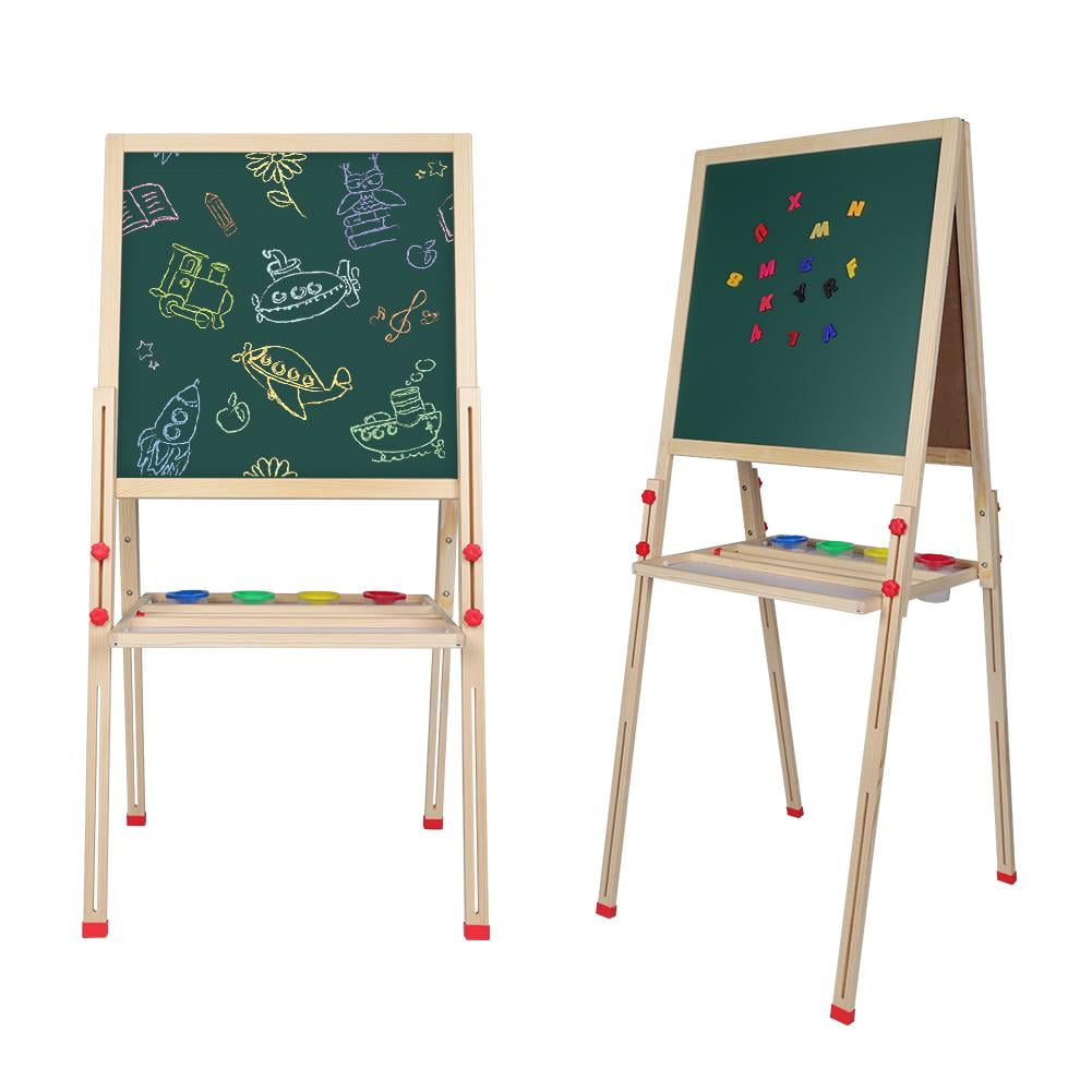 LHCER Children Art Easel Wooden Kids Easel Height Adjustable Double