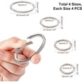 thumbnail image 2 of 16 piezas de 4 tamaños de aleación de zinc con resorte ovalado, mosquetón, cierre de presión, llavero, accesorios de bricolaje para bolso, bolso, correa de hombro., 2 of 7
